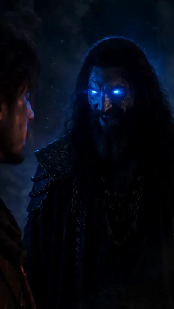 Arin confronting Kael in a scene from the AI short film THE LAST FLAME